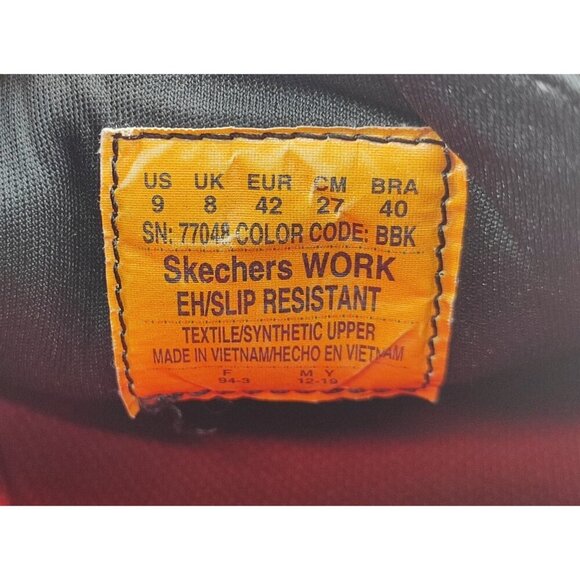 Skechers Men Flex Advantage Mcallen Black Slip Resistant Working Shoes Size 9 US - Picture 8 of 8